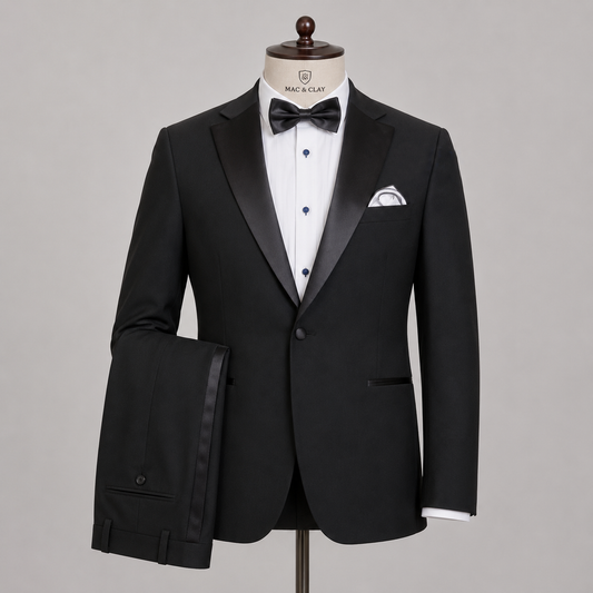 Notch Lapel Tuxedo Jacket by Trivento