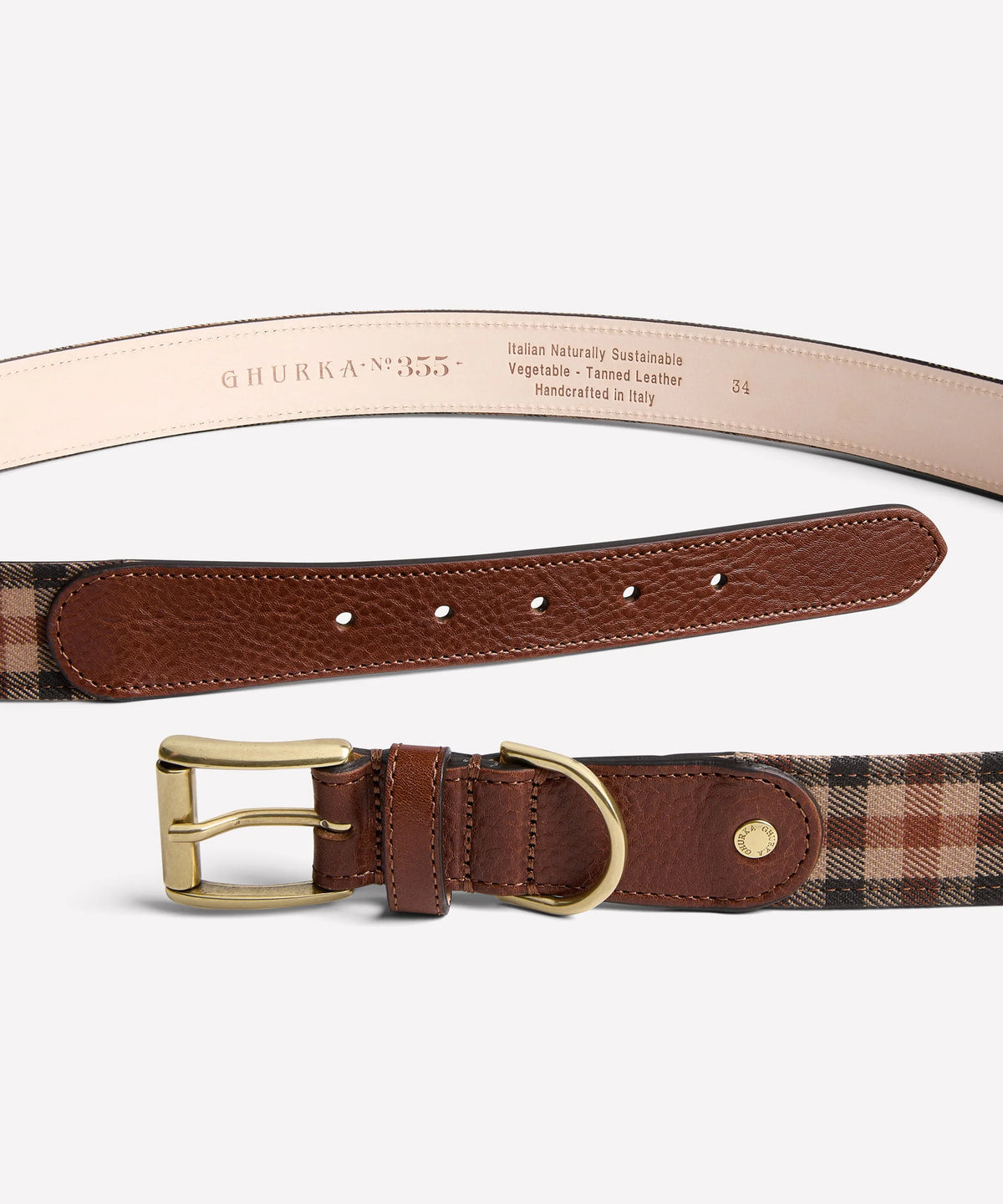 Chestnut Check Belt Vintage