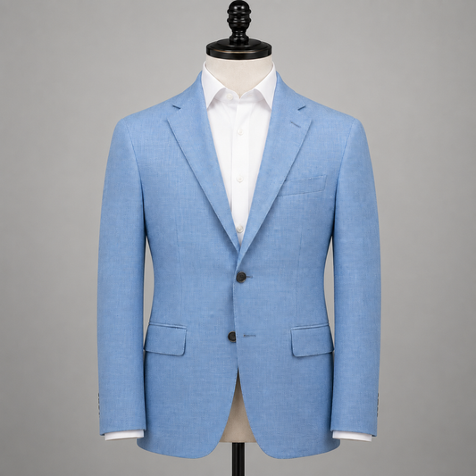 Light Blue Hopsack Sport Coat