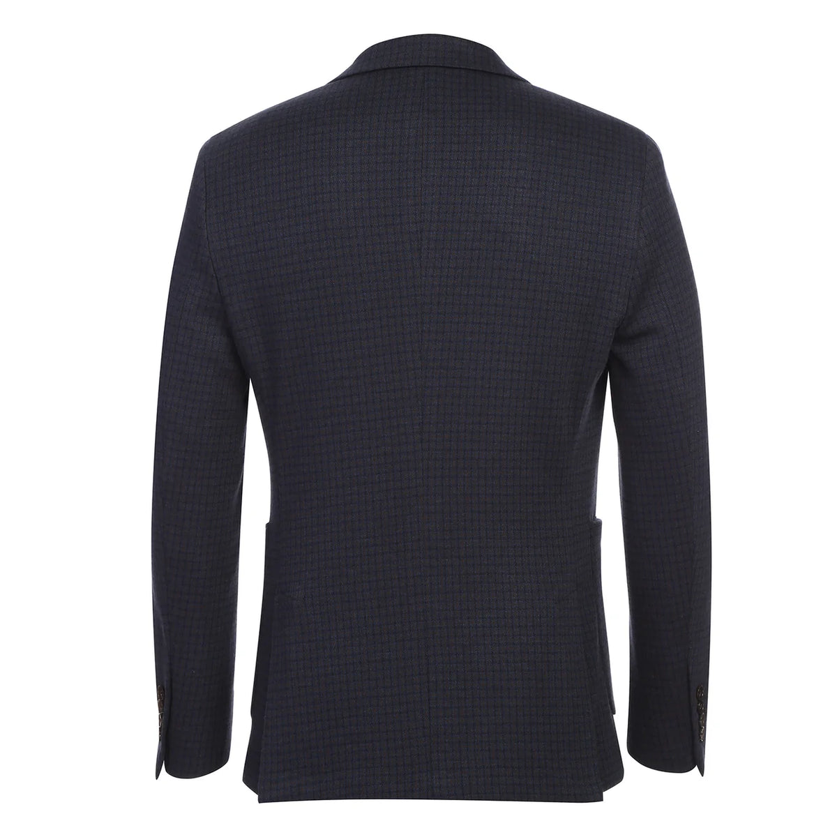 Riserva Solid Wool  Jacket - Brown and Navy