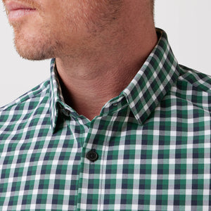 Leeward  Dress Shirt - Hunter Green Dylan Plaid