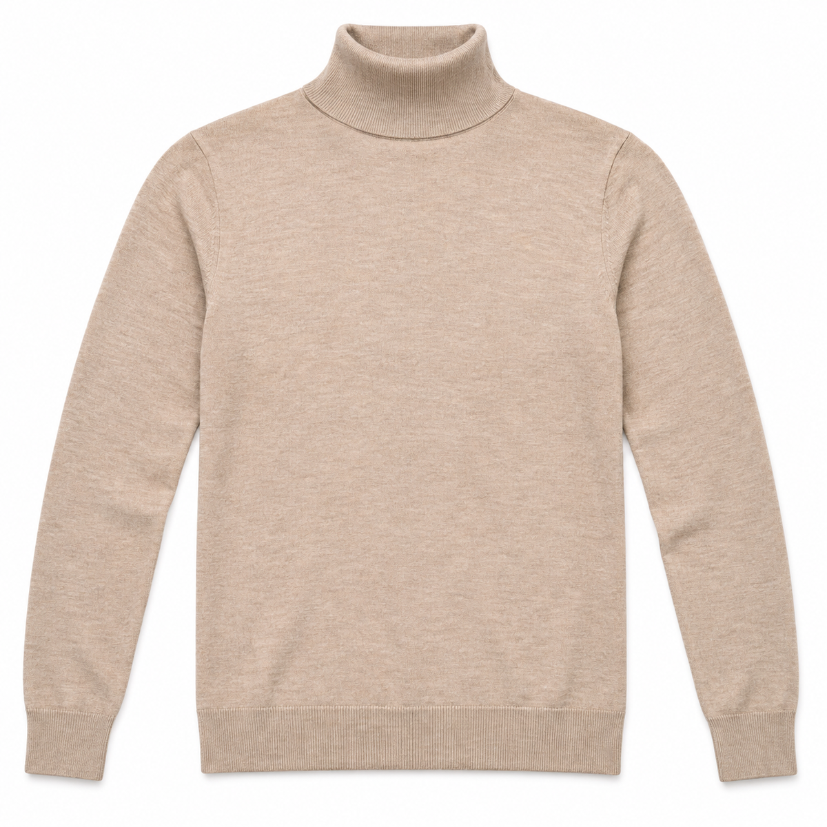 Luxe Fine Gauge Turtleneck  - British Tan
