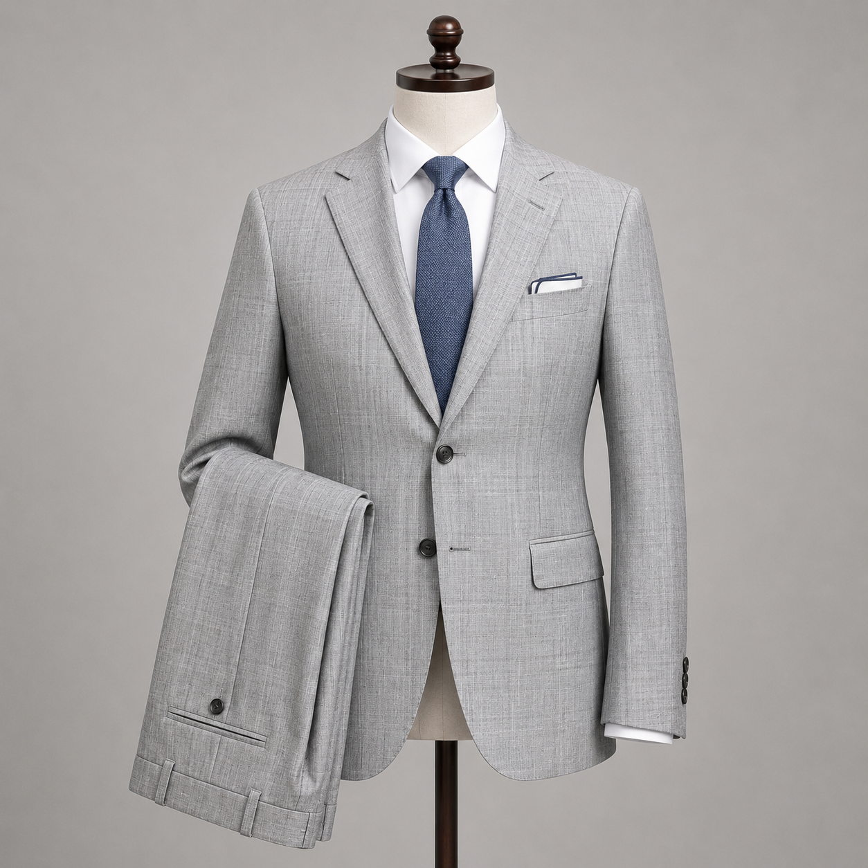 Grey/Lavender Windowpane Suit