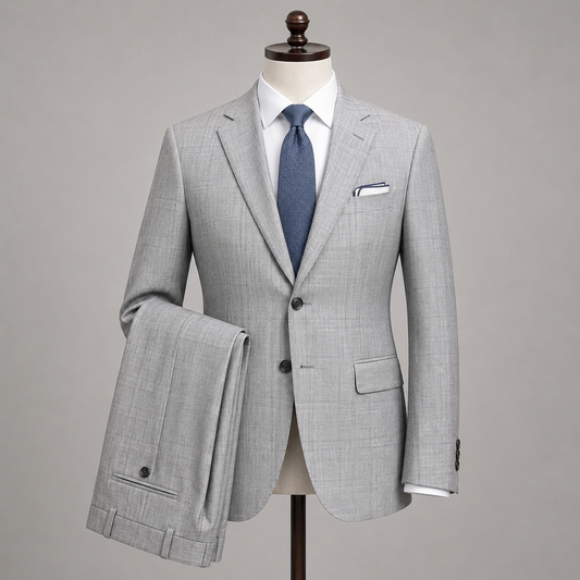 Grey/Lavender Windowpane Suit