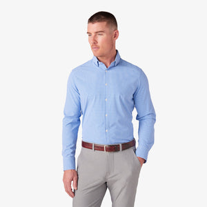 Leeward  Dress Shirt - Cobalt Stratford Check