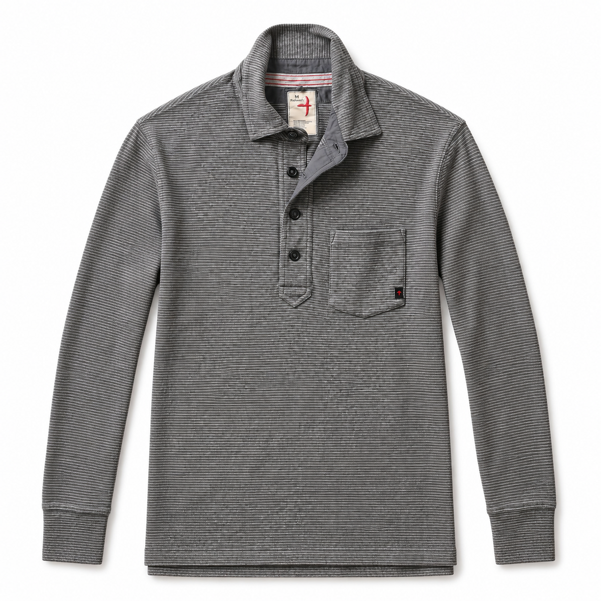 Mariner Polo - Charcoal Stripe