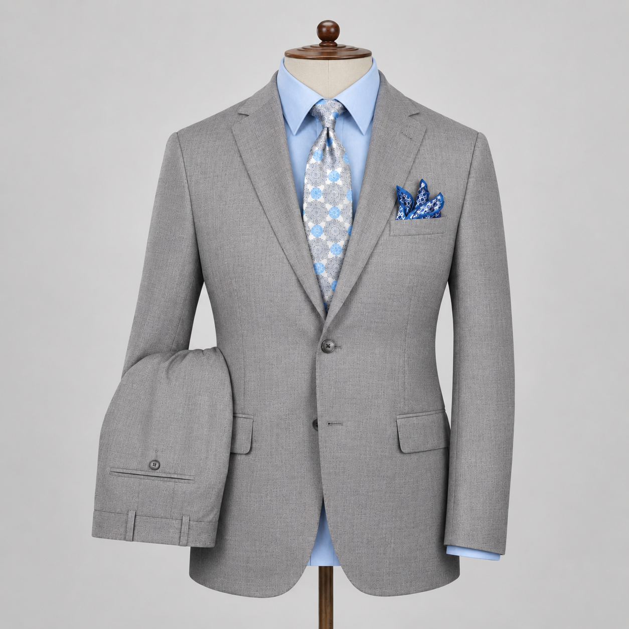 Pearl Grey Ultra Motion Suit Jacket by Trivento