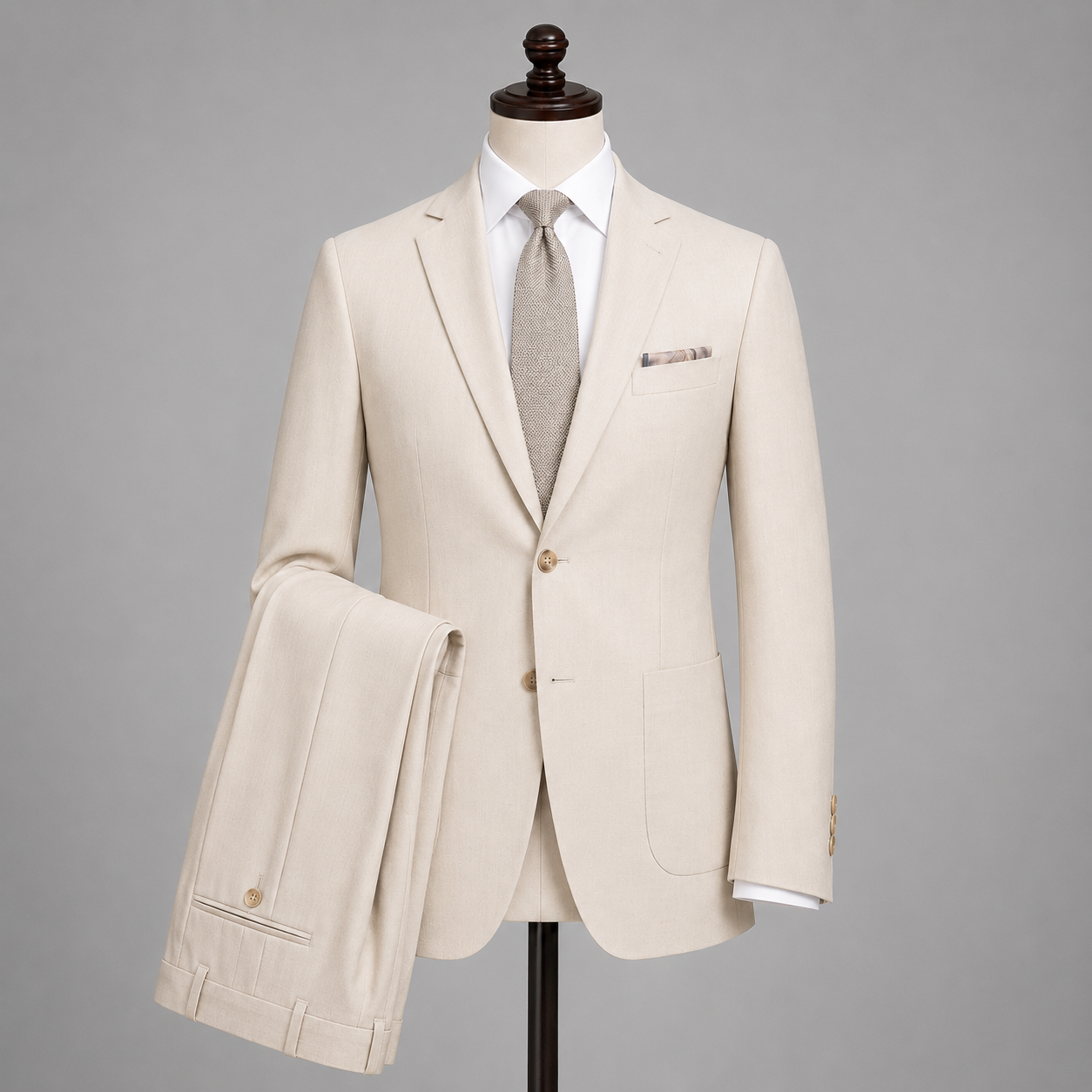 Tan Glaze Linen Suit Jacket