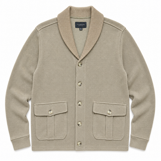 Shawl Collar Cardigan - Taupe