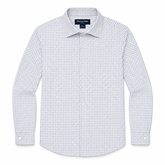 Hilton  Dress Shirt - Dark Slate Chuck Grid