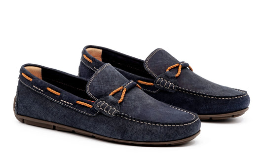 Bermuda Nubuck Braided Bit Loafer - Navy