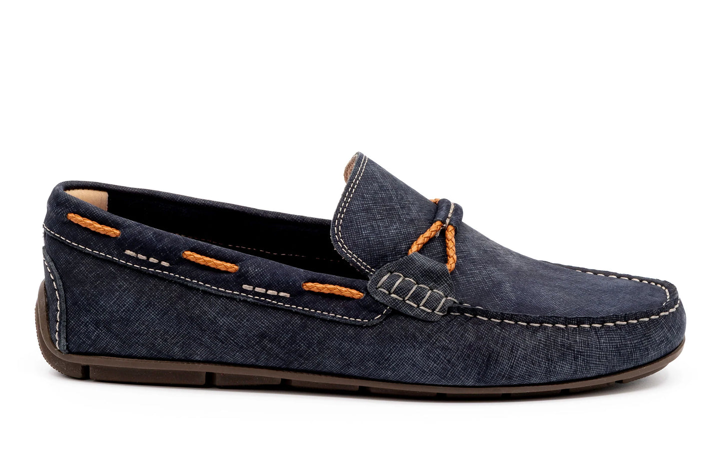 Bermuda Nubuck Braided Bit Loafer - Navy