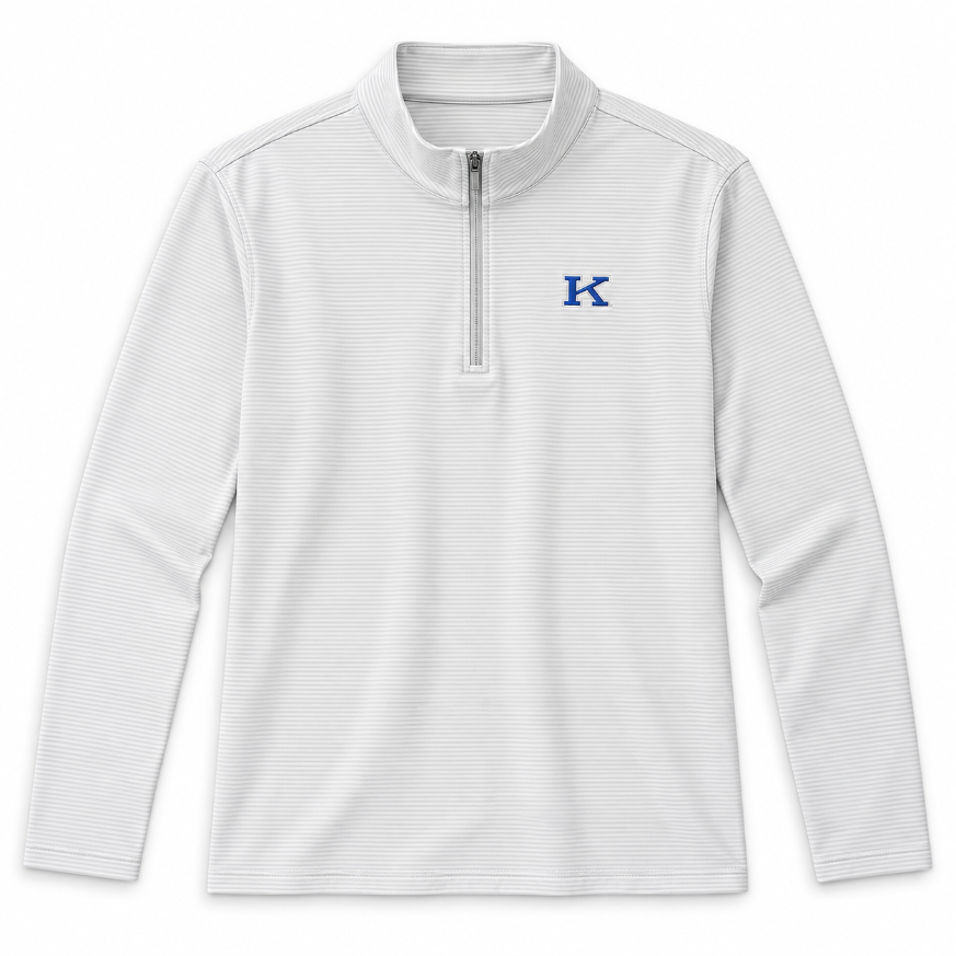 Collier Stripe Quarter Zip - Pearl