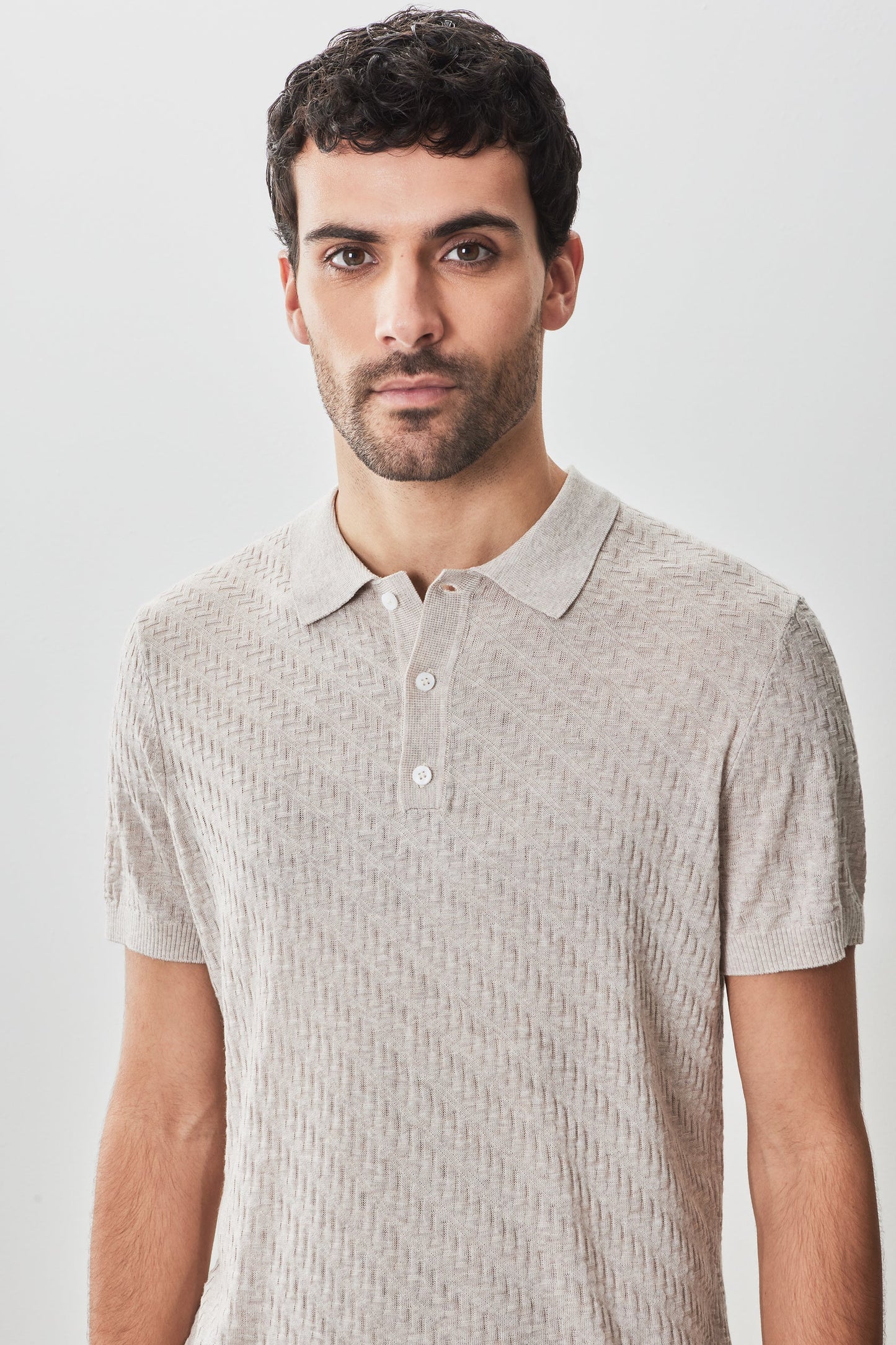 Skelling SS Sweater Polo - Tan