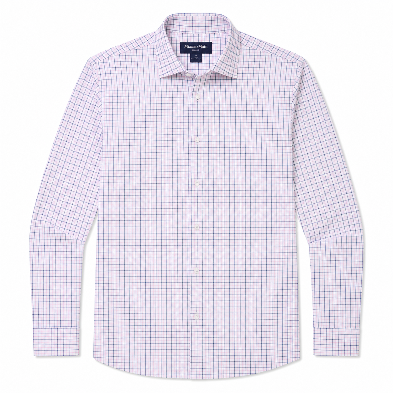 Leeward  Dress Shirt - Pink Salt Wyatt Plaid