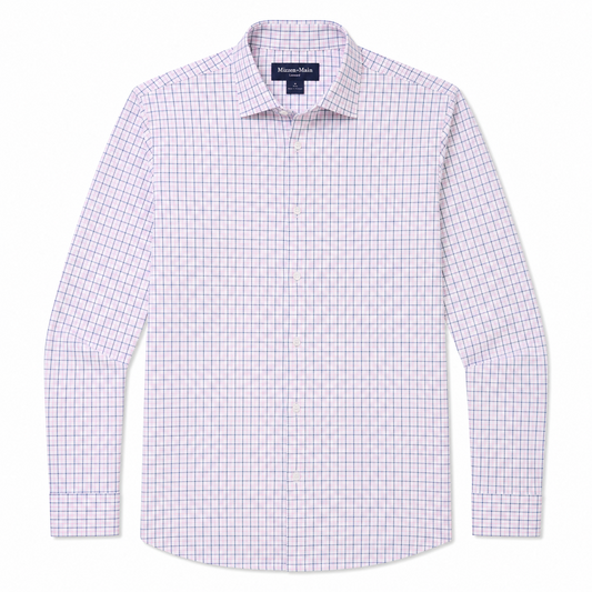 Leeward  Dress Shirt - Pink Salt Wyatt Plaid