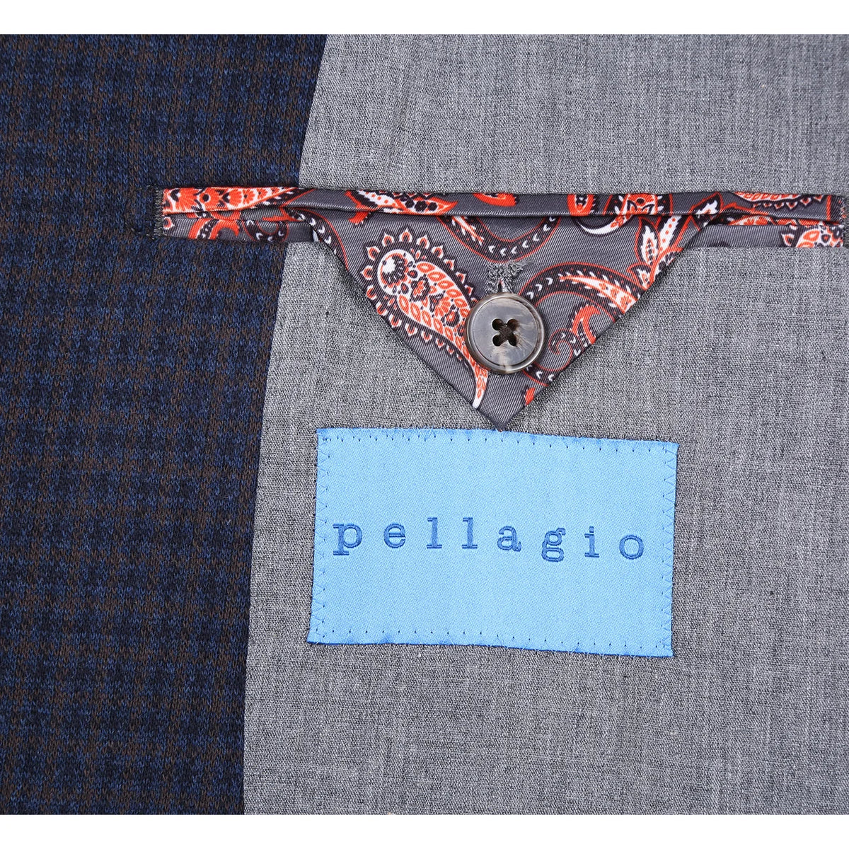 Riserva Solid Wool  Jacket - Brown and Navy