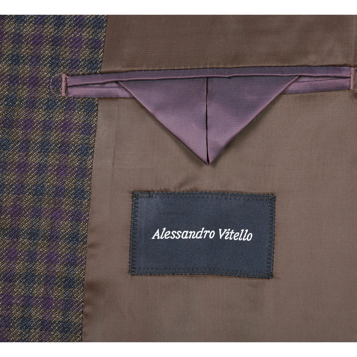 Peak Wool Blazer - Purple Brown