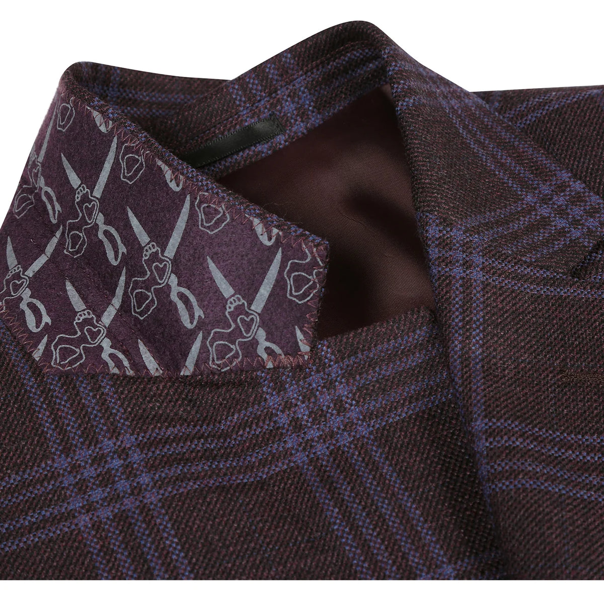 Classic Fit Wool Blazer - Brown Pinstripe