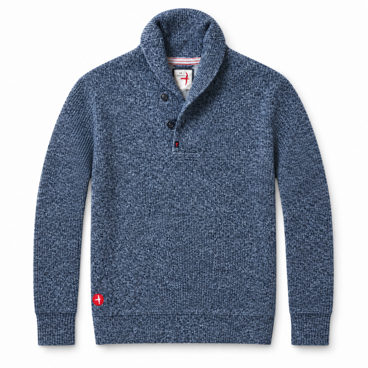 Ridge Twist Shawl - Dark Blue Marl
