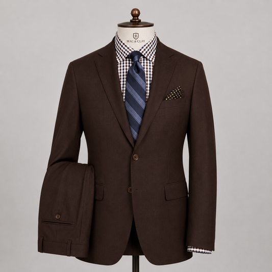 Moroccan Brown Ultra Motion Suit Jacket by Trivento
