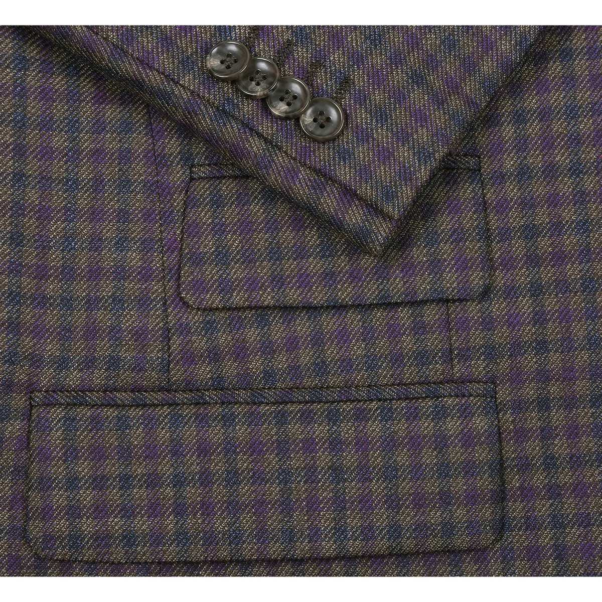 Peak Wool Blazer - Purple Brown