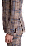 Dover Notch - Tan Navy Brown Check