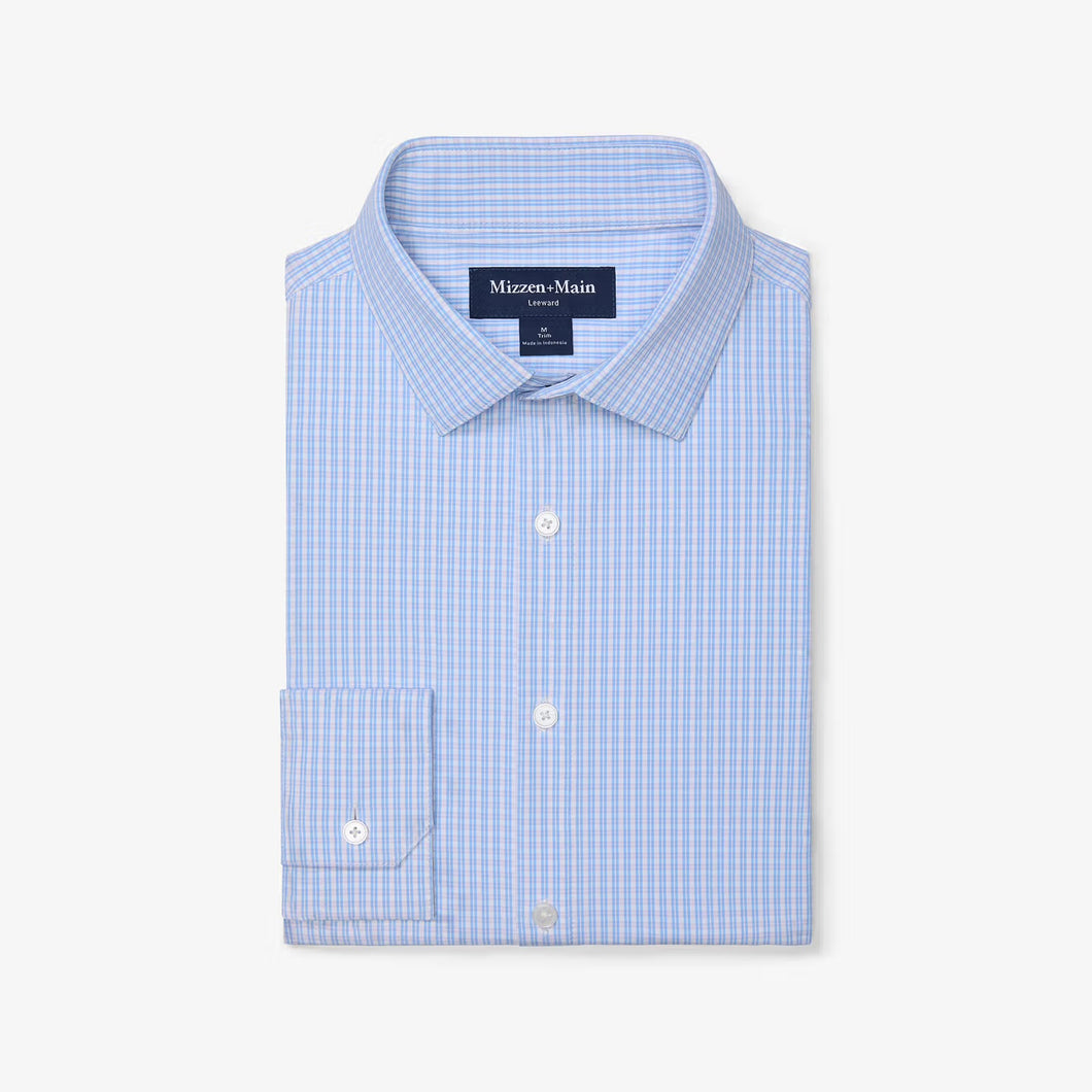 Leeward  Dress Shirt - Cornflower Winston Check