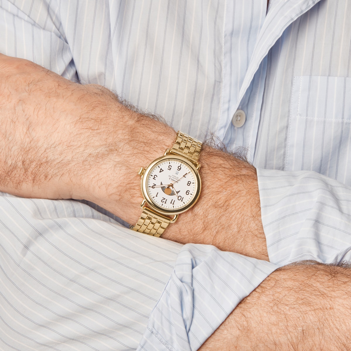 The Runwell 41mm Moon Phase - Gold Bracelet