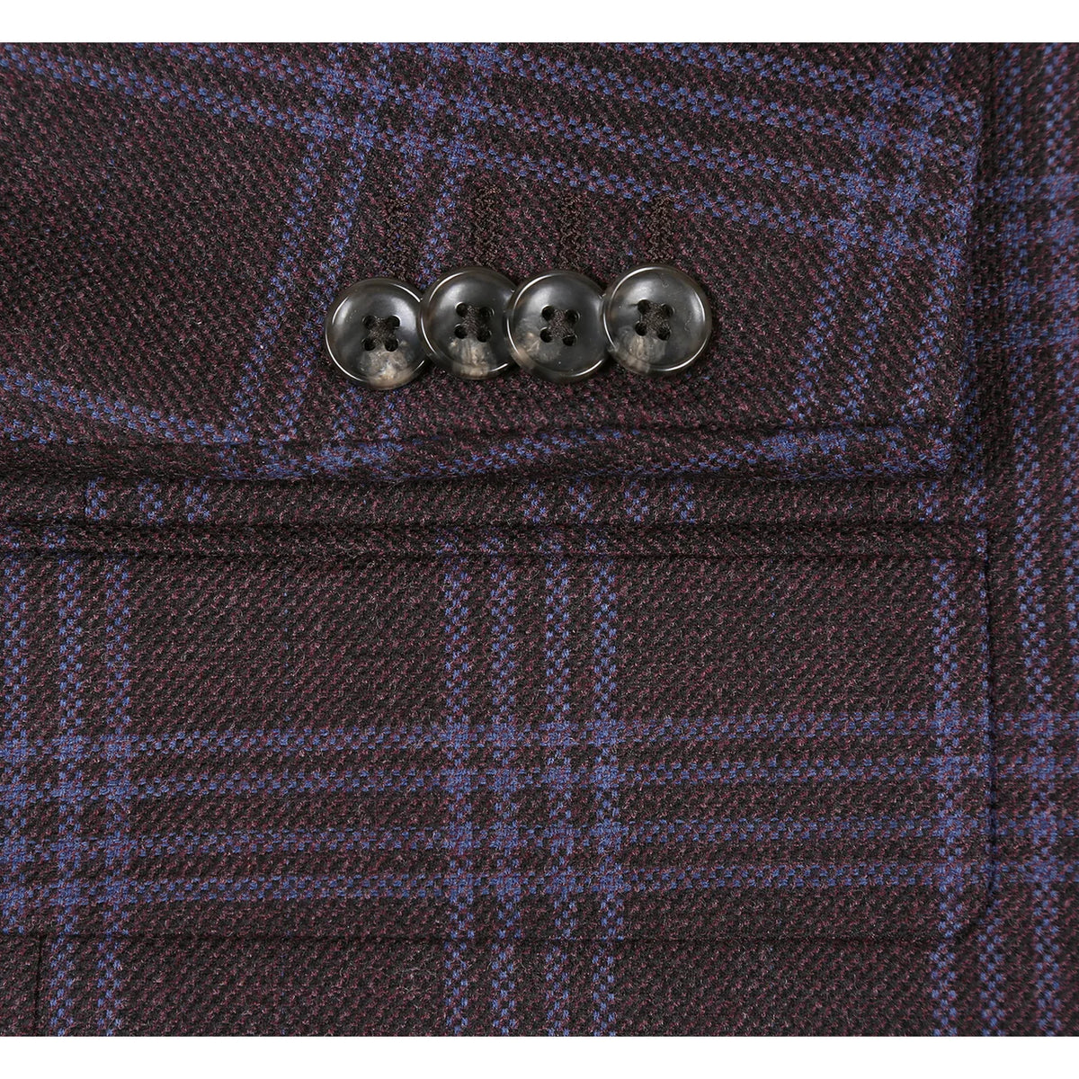 Classic Fit Wool Blazer - Brown Pinstripe