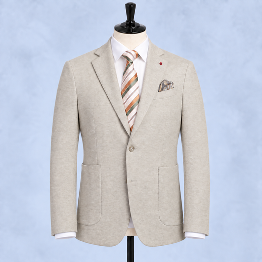 Riserva Solid Wool  Jacket - Beige