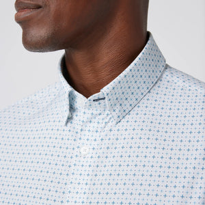 Leeward  Dress Shirt - White Hatch Mark