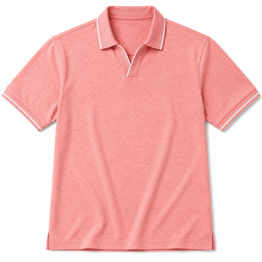 Rose Open Collar Polo