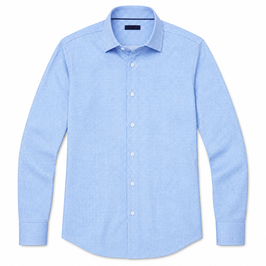 Leeward  Dress Shirt - Cornflower Winston Check