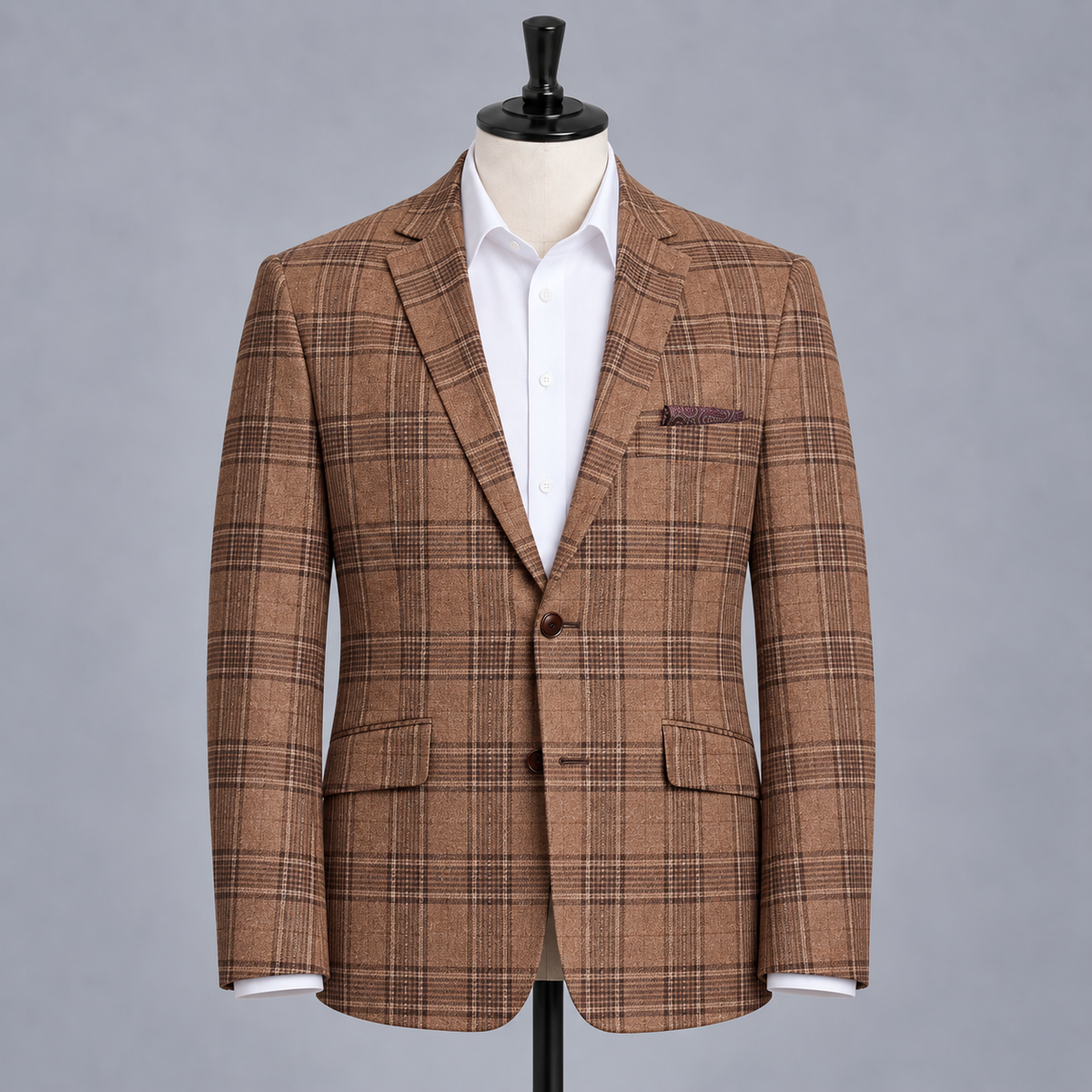 Dover Notch - Brown Tan Plaid