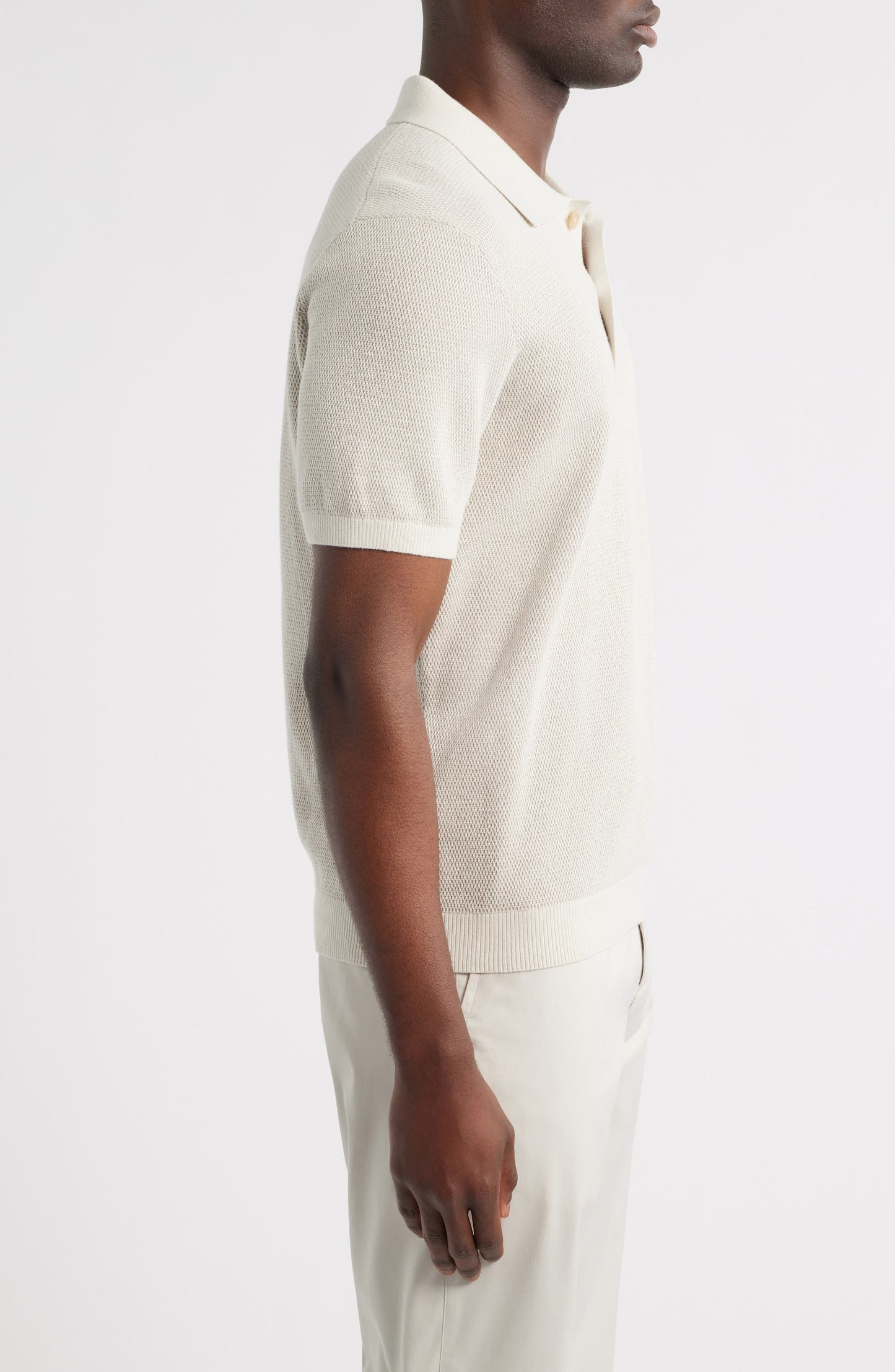 Ronric SS Sweater Polo - Sand