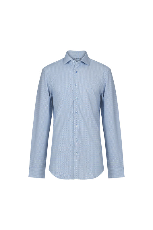 The Allure Shirt - Blue Geoprint
