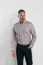 Load image into Gallery viewer, Apex Dark Brown Birdseye Long Sleeve Shirt
