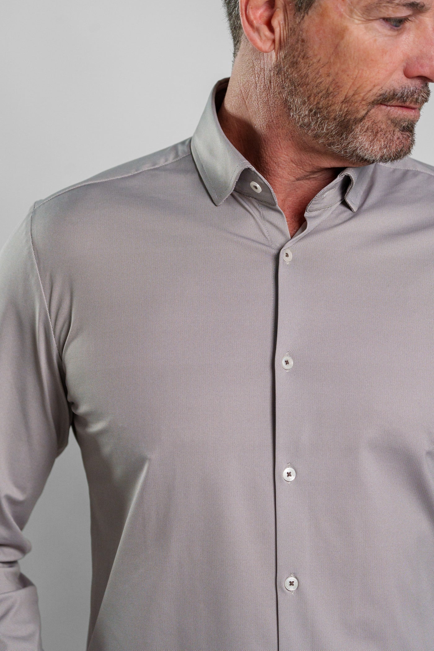 Apex Dark Brown Birdseye Long Sleeve Shirt
