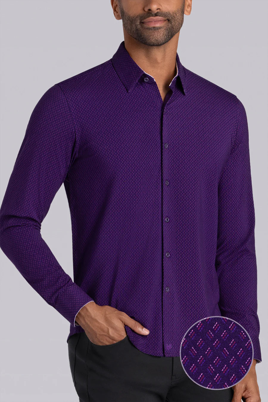 Dashing in Icy Cotton - Purple