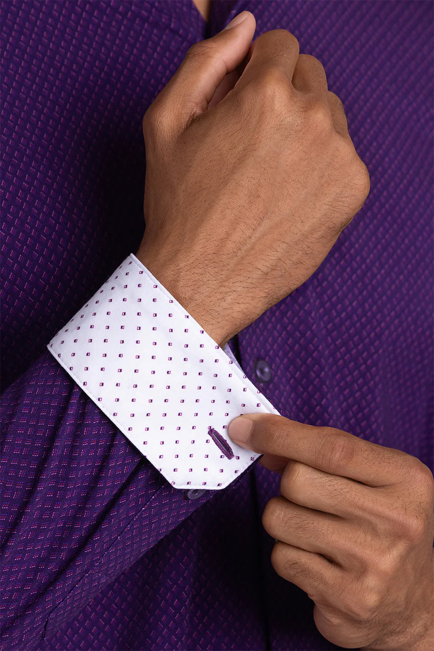 Dashing in Icy Cotton - Purple