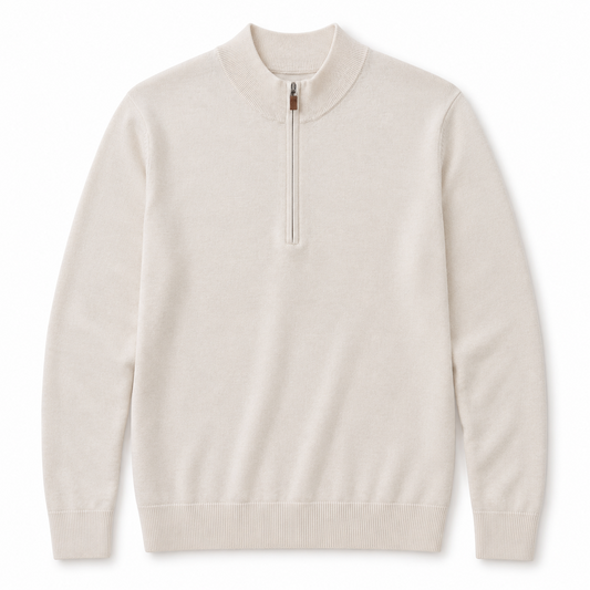 Marshall Quarter Zip - Antique White