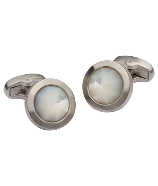 Round Pyramid MOP Cuff Link