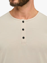 Load image into Gallery viewer, AO Long Sleeve Henley Curve Hem - Clay

