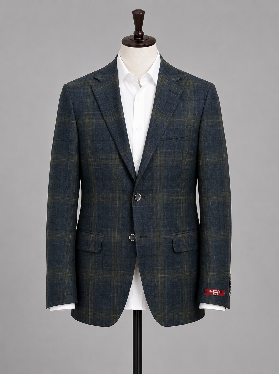Barocci - Sport Coat Blue & Green Plaid