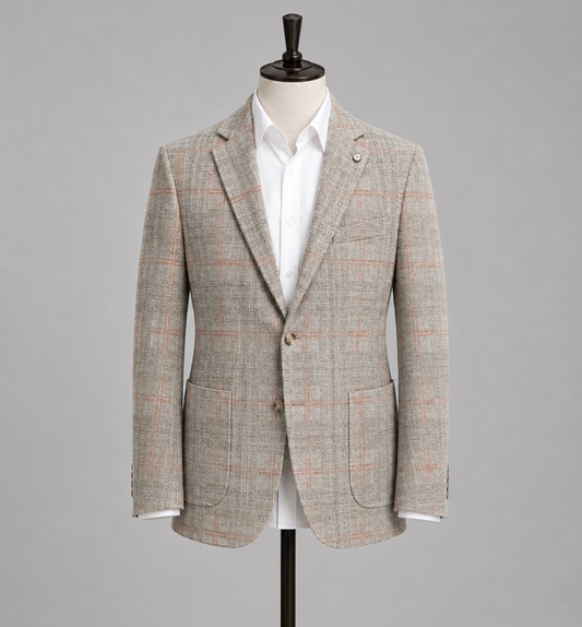 Tan & Brown Plaid Sportcoat