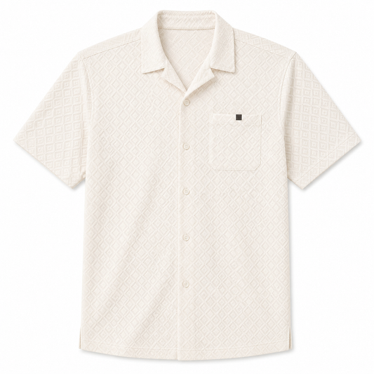 Palma Jacquard Topiara Diamond Geo - Lt Beige