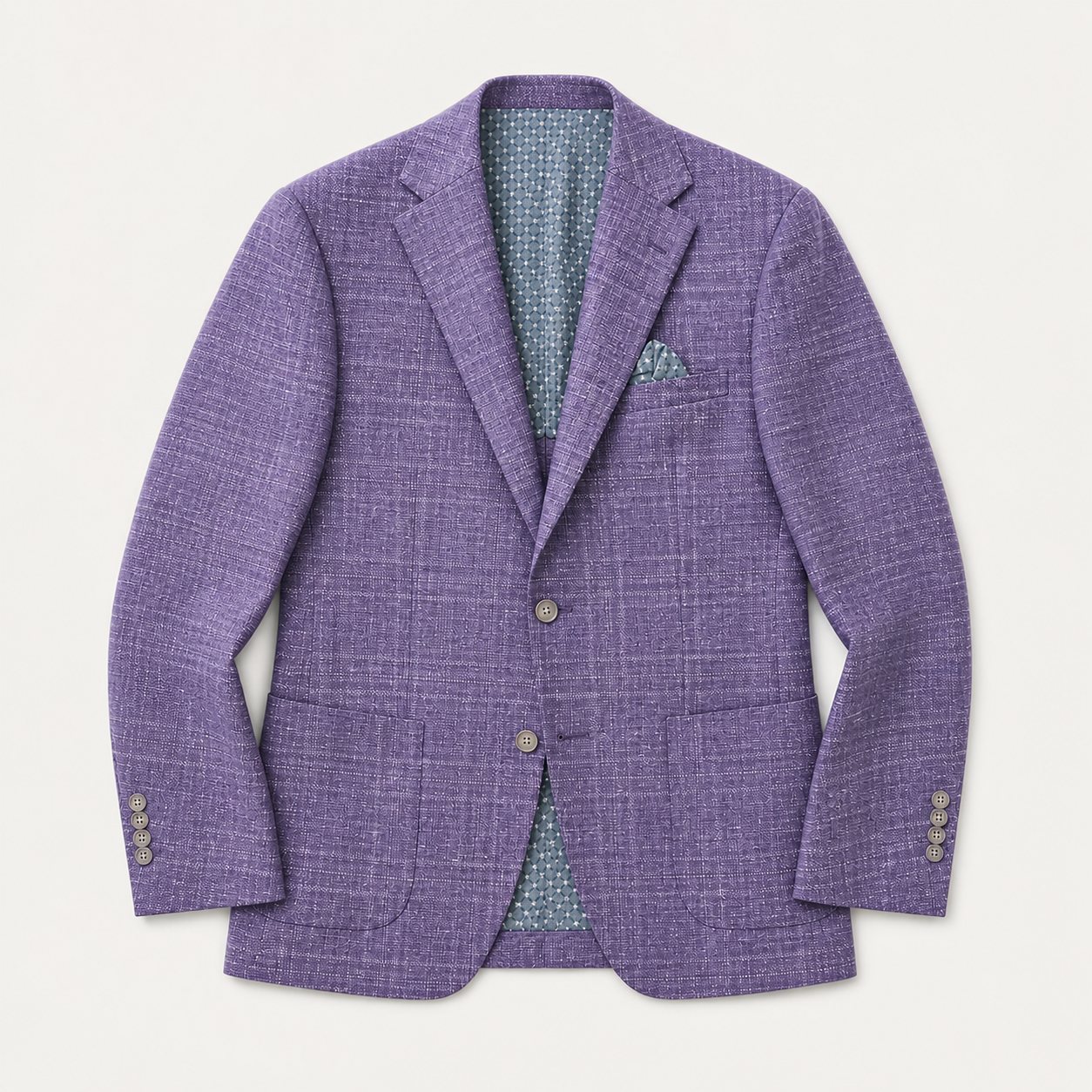Trivento - Linen Purple Plaid Sport Coat