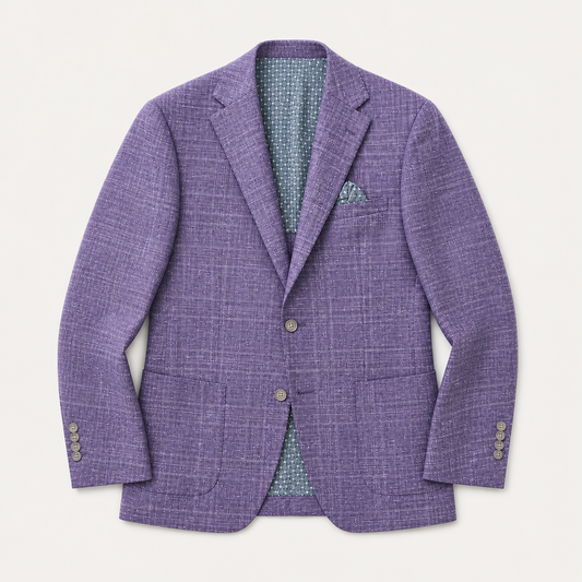 Trivento - Linen Purple Plaid Sport Coat