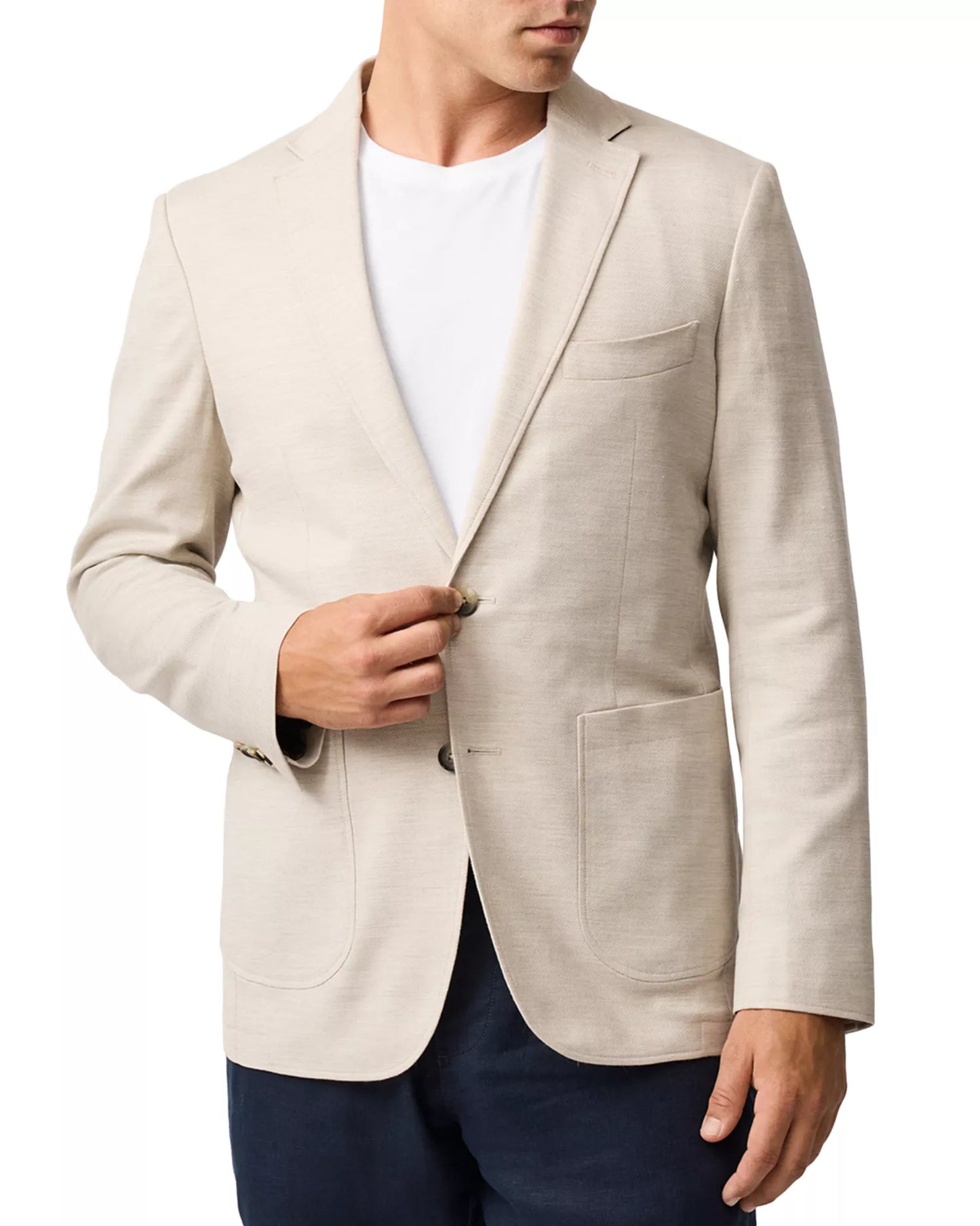 Chester Place Sports Fit Jacket - Ivory